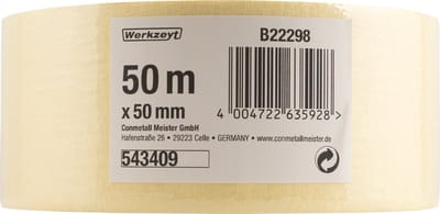 Werkzeyt Schilderstape – 50 mm x 50 m – Fijne Crêpe