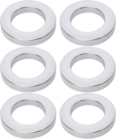 Kraan Basisring Set - Montage Ring - Kraan Installatie - Verchroomd Kunststof - 6 Stuks 32mm - Chroom