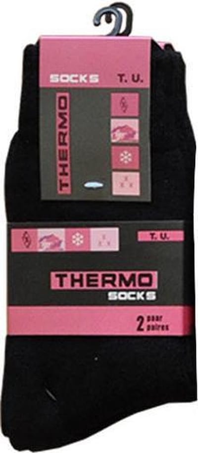 EXTRA warme winter dames sokken - Wol - Zwart - Maat 36/41 - 4 Paar       chaussettes socks