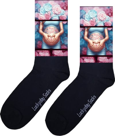 Zwanger Sokken - zwanger cadeautje - kraam cadeautje - vrolijke sokken - Verjaardag sokken - leuk cadeau - kerst cadeau - valentijns cadeau - sokken met tekst - aparte sokken - grappige sokken - Sokken waar je vrolijk van wordt - maat 37-44