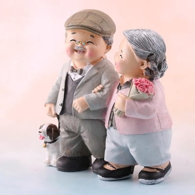 Dailygoods- Verlovingsbeeldje Elegant - Huwelijksverjaardag - Aandenken - Ornament - Autodecoratie - Speciaal geschenk - Beeldhouwwerk