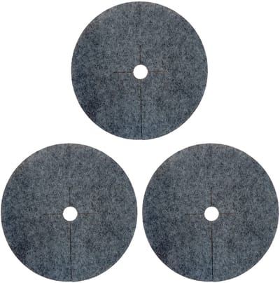 Bertoni Onkruidwerende Schijven 3 Stuks – Mulchschijven van Vilt – Water- & Luchtdoorlatend – Grijs (Diameter: 40 cm)