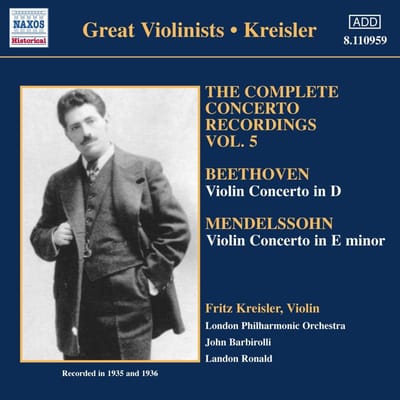 Fritz Kreisler, London Philharmonic Orchestra, John Barbirolli, Landon Ronald - Complete Concerto Recordings Vol. 5 (CD) (Remastered)