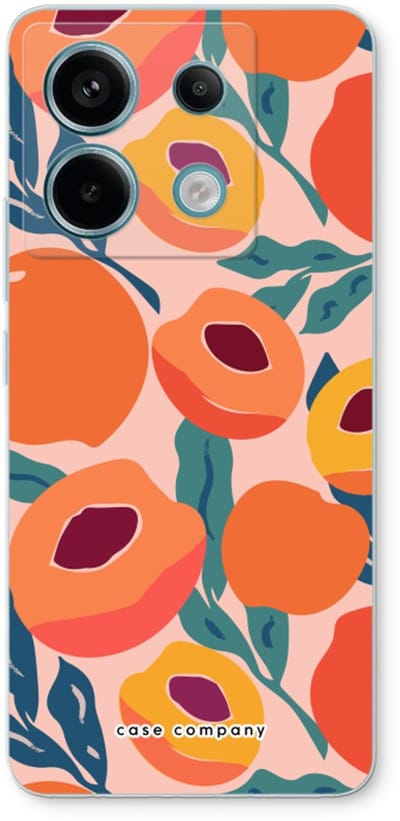 Case Company® - Hoesje geschikt voor Xiaomi Poco X6 hoesje - Perzik - Soft Cover Telefoonhoesje - Bescherming aan alle Kanten en Schermrand