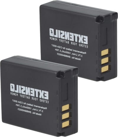 Reservebatterijen Camera - Camera Accu - Foto's Maken - Oplaadbaar - 2 Stuks 1000 mAh - Zwart