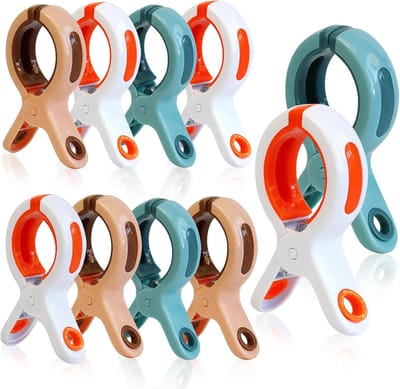 10 stuks grote strandlakenklemmen, 10 cm handdoeklepels voor strandstoelen, handdoekhouder voor zonnebank, winddichte wasklemmen handdoekhouder voor strandstoel
