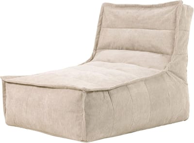 Zitzak Stoel - Grote Zitzak Voor Volwassenen, Natuurlijk Beige, Zacht Corduroy