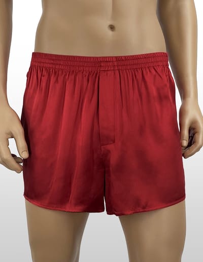 Zijden Boxershort Bordeauxrood medium
