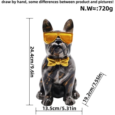 Luxe Marmeren Brillen Hond Ornamenten Woonkamer Wijnkast Hars Ambacht Sample Kamer Zachte Decoratie Decoratie