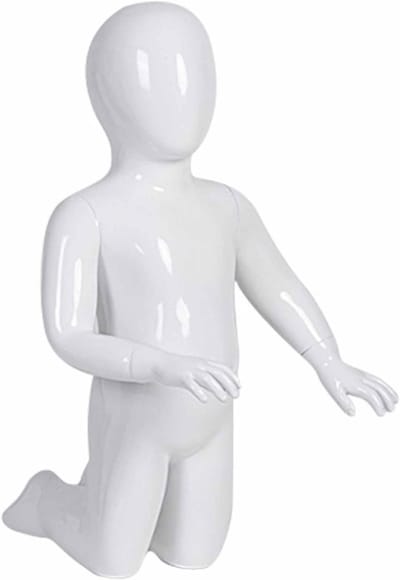 Etalagepop Pasgeborenen - Baby Paspop - Kleding Presenteren - Lichtgewicht Glasvezel - Full Body - Wit