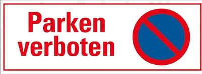 Pickup kunststoff Schild 33x12 cm SK PARKEN VERBOTEN