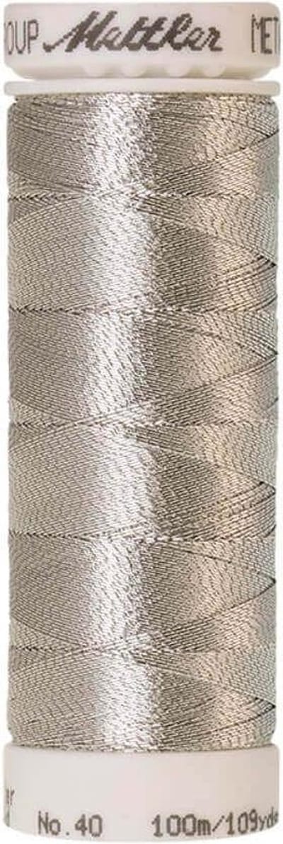 AMANN METALLIC GAREN, ZILVER-GRIJS, 100M, Col. 0511, PER KLOSJE.