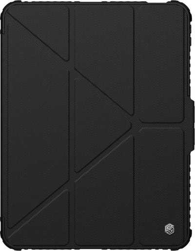 Nillkin, Hoesje geschikt voor iPad Pro 11 inch 2024 - Bumper PRO Series met Standaard & Camerabescherming, Zwart