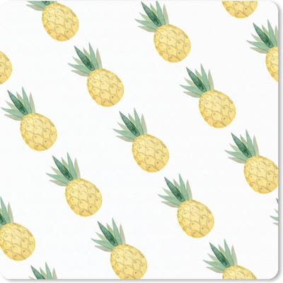 Muismat 20x20 cm - Mousepad Ananas - Fruit - Sjablonen - Muismatten