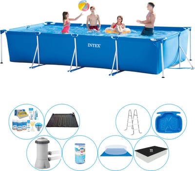 Frame Pool Rechthoekig 450x220x84 cm - Deluxe Zwembad Pakket