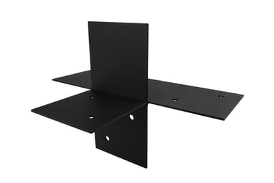 Wovar Pergola Hoekverbinding met Verlenging Zwart Gecoat voor 12 x 12 cm balken open model | Per Stuk