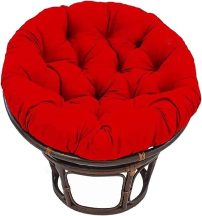Ronde Stoelkussen - Hangstoel Kussen - Ontspannen Zitten - Zelfnivellerend - 100x100cm - Rood