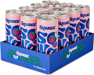 Sqweez | Low Calorie Drink | Red Fruits | 12 Stuks | 12 x 330 ml