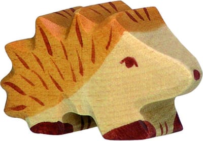HOLZTIGER Bosdieren - Egel Klein - 5X2X3Cm - Houten Figuur - Handgemaakt