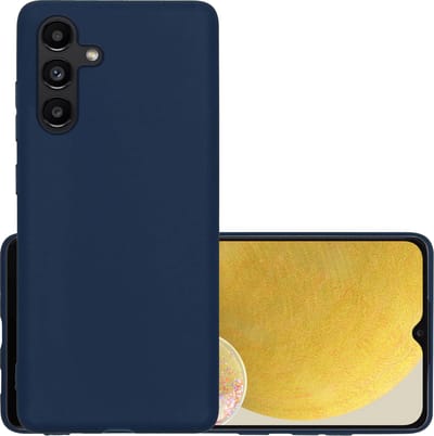 Hoesje - Geschikt voor Samsung Galaxy A13 5G - Sterk & Shockproof - Hoes Cover - Siliconen Case - Donkerblauw