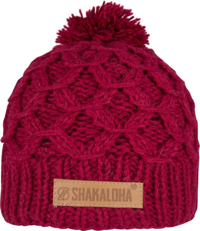 Shakaloha Gebreide Wollen Muts Heren & Dames Beanie Hat van schapenwol met polyester fleece voering - Bona Beanie Fuchsia Unisex - One Size Wintermuts