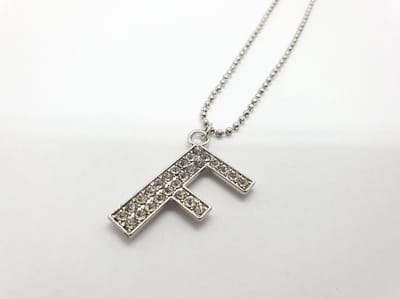 Ketting Met Letter Diamand - F