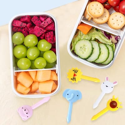 Set van 60 Kleine Cartoon Fruitvorkjes en Tandenstokers voor Kinderen en Feestjes