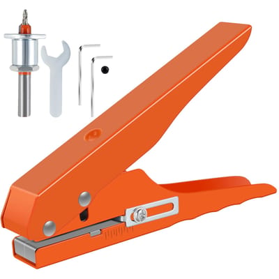 Nieuwe Enkelgatspunch 5/16inch Heavy Duty Gatentang Draagbare Gatrandafwerking Ponsklem Handheld Papiergatpons orange