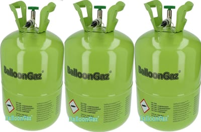 Helium gas tankjes voor 150 ballonnen - 3x heliumtank - Ballonnen vullen