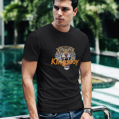 Zwart Koningsdag T-shirt - MAAT M - Dames Pasvorm - Kingsday Tiger Oranje