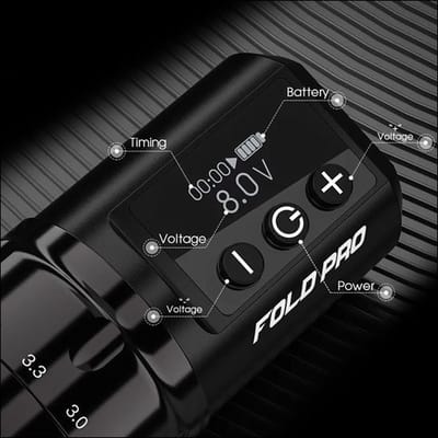 Dragonhawk Mast Fold Pro Combipakket Zwart Rotary tattoo machine