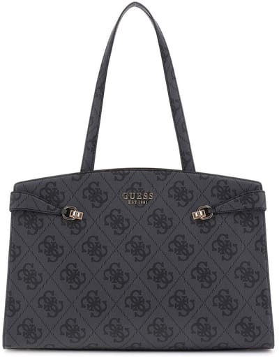 GUESS Reistas Shopper Lorelei Travel Weekend Bag Coal Logo Donkergrijs