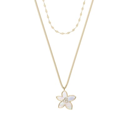 FOSSIL Sutton Vrouwen Collier 40 cm - Goudkleurig