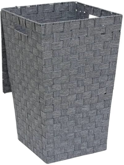 Lise L. Wasmand - Polyester Kledingmand - Grijs - 33 x 33 x 53 cm (LxBxH) - Opbergmand - 50 liter