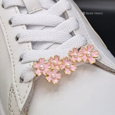 Beste Veters - Schoenaccessoires - Schoenveter clips - Sneaker gesp - Schoenveter gesp - Veter clip - Roze - Bloem - Barbie - Kerst