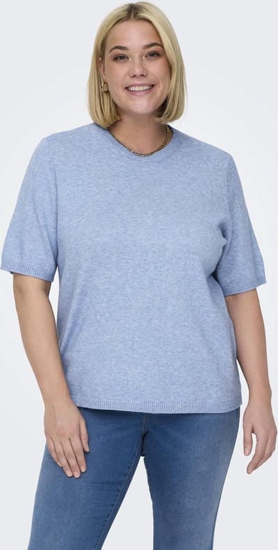 ONLY CARMAKOMA - CARMARGARETA SS O-NECK KNT NOOS - Dames - Gebreide truien