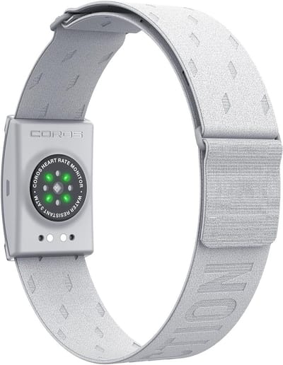 Hartslagmeter Armband - Sporthorloge Sensor - Sporttraining Meten - Ademende Stoffen Band - Maat L - Grijs