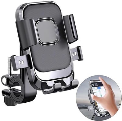 Telefoonhouder Fiets Universeel - GSM Houder Fiets-Smartphone Houder Fiets 4.7-7.1 in - Phone Holder Bike-Fietshouder - Motor & Fiets Telefoonhouder met Trillingsdemper - 360 graden rotatie-Safety Lock