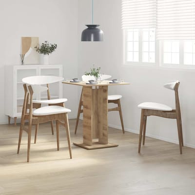 vidaXL - Bistrotafel - 60x60x75 - cm - spaanplaat - artisanaal - eikenkleurig
