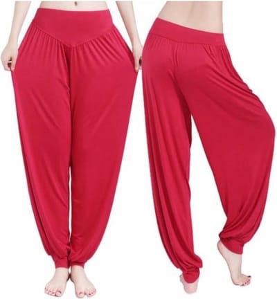 New Age Devi - Dames Comfortabele Harem Pants - Rood - XL - Buikdansen Wijde Luchtige Broek