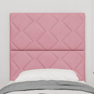 vidaXL - LED - Hoofdbord - Roze - 80 - cm - Fluweel