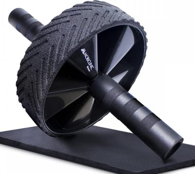 Mobiclinic RA-01 - Ab roller - Buikspierwiel - Met kniematje - Draagbaar - Multifunctioneel - Ab wheel - Buikspiertrainer - Buikspierwiel - Trainingswiel - Fitness