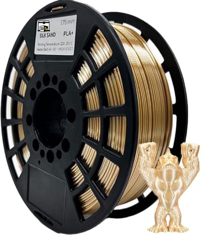 PLA Silk Sand Filament – Zijdezachte Glans en Een Luxe Uitstraling -Hoge Kwaliteit en Duurzaam - Compatibel met Creality, Bambu Lab, Esun en Andere 3D Printers - Perfect voor 3D Printen van Prototypes, Modellen en Accessoires
