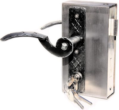 Slotkast 40 mm voor tuindeuren - Complete set met drukknop en cilinder