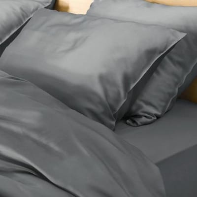 KOALA HUG Kussensloop 100% Tencel Lyocell satijn, leisteen grijs 60x70 – Anti-allergie, Hypoallergeen | Temperatuurregulerend | Zacht voor huid & haar | 100% Plantaardig | Plasticvrij