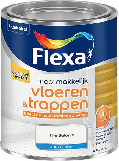 Flexa - Mooi Makkelijk Vloeren & Trappen Zijdeglans - The Salon 8 - Mengverf - 750 Ml