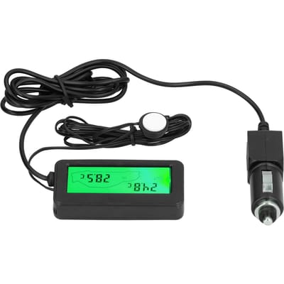 Mini Thermomètre Mètre de Température Électronique avec Affichage LCD DC12V pour Voiture Intérieur Extérieur Rouge black