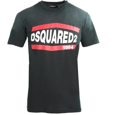 Dsquared2 1964 Cool Fit Vervaagd Zwart T-shirt