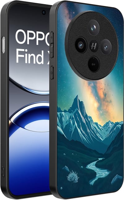 Smartphonica Telefoonhoesje Geschikt voor Oppo Find X8 met Sterrenhemel Opdruk - TPU Backcover Case With Space And Milkyway Design geschikt voor Oppo Find X8
