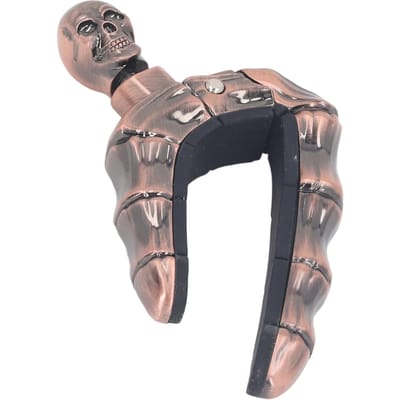 Capodastre de Guitare Bouton Crâne Design de Verrouillage Silicone Doux Capodastre Résistant aux Rayures pour Guitares Électriques Acoustiques Ukulélé bronze antique